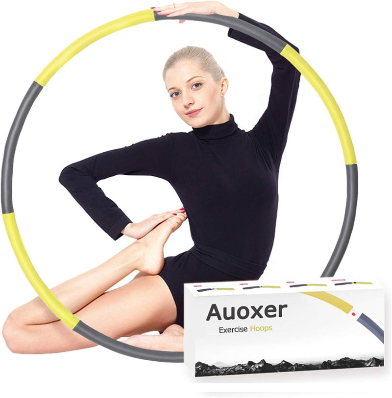 AUOXER أطواق وزن تمارين اللياقة البدنية، فقدان الوزن بسرعة بطريقة ممتعة لممارسة الرياضة، نموذج صحي لحياة رياضية حارقة للدهون، تصميم قابل للفك وقابل للتعديل في الحجم - Image 1