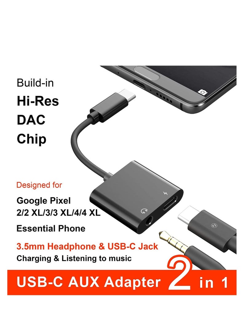 ELTRAZONE USB C to 3.5mm Headphone Adapter,60W Fast Charge,Type C Audio Jack Earphone Aux Converter Work for iPad Pro/Air 4,Samsung Galaxy S21/S20/FE 5G/+/Ultra/ Note 20/10/Plus Google Pixel 4/3/2 XL - Image 3