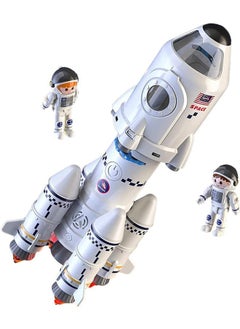 LENND Space Shuttle Rocket Toys for 3 4 5 6 7 8 9 Years Old Kids Science Educational Toys 5-in-1 Aerospace Toys with 2 Astronauts, Projection Lamp, Space Adventure Toys Gift for Boys Girls 3+  - Image 1