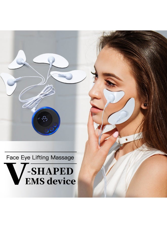 EMS Smart V Face Lifting Beauty Device Crescent Shaped Low Frequency Pulse Facial Massager Anti Wrinkle Firming Lifting Tool with Remote - Image 2