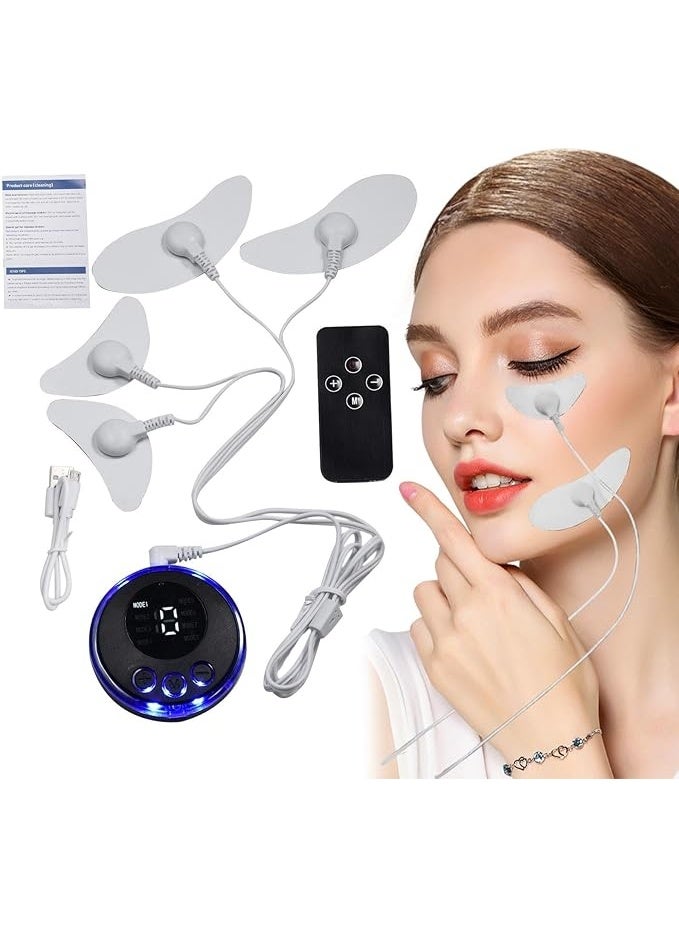 EMS Smart V Face Lifting Beauty Device Crescent Shaped Low Frequency Pulse Facial Massager Anti Wrinkle Firming Lifting Tool with Remote - Image 1
