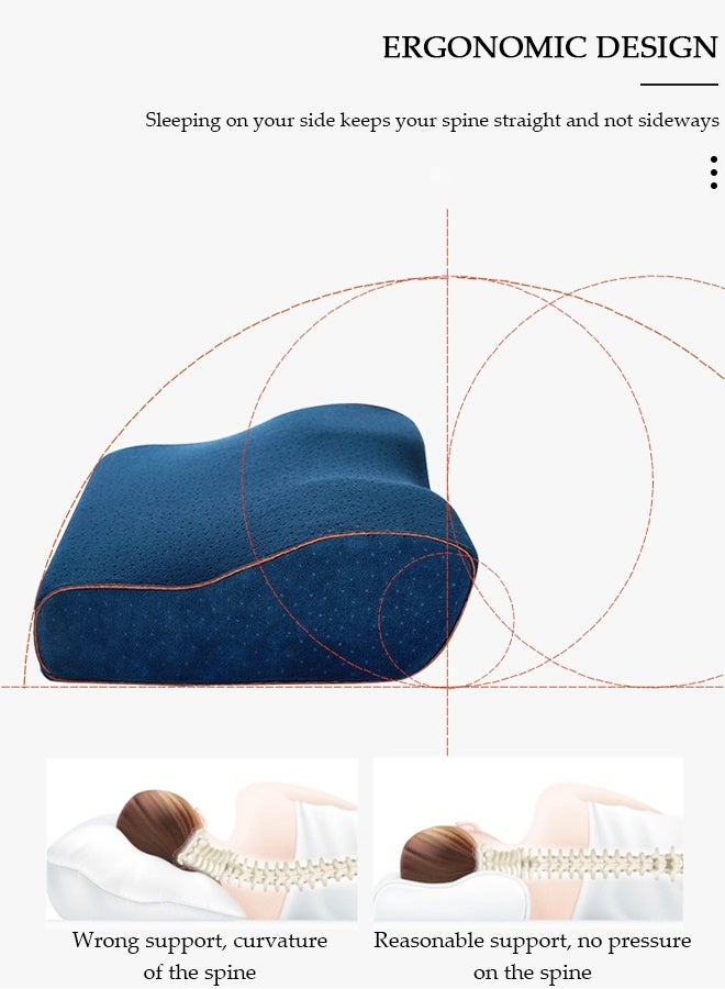 DUNISO Super Comfort Ergonomic Pillow for Neck Head and Shoulder Pain Relief Contour Support Pillows for Bed Sleeping Orthopedic Cervical Spine Stretch Pillow for Side Back Stomach Sleeper - Image 4