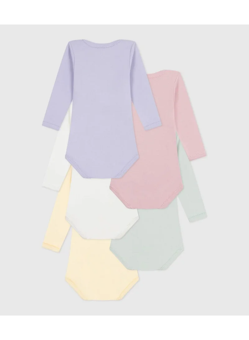 Petit Bateau Pack of long-sleeved days of the week cotton bodies for babies