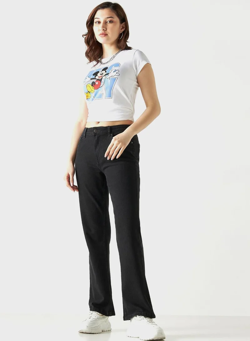 SP Characters Mickey Mouse Print T-Shirt