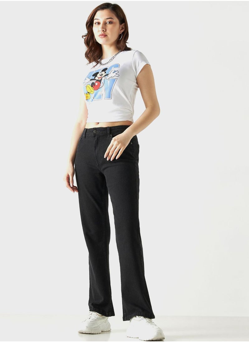 SP Characters - Mickey Mouse Print T-Shirt - Image 1