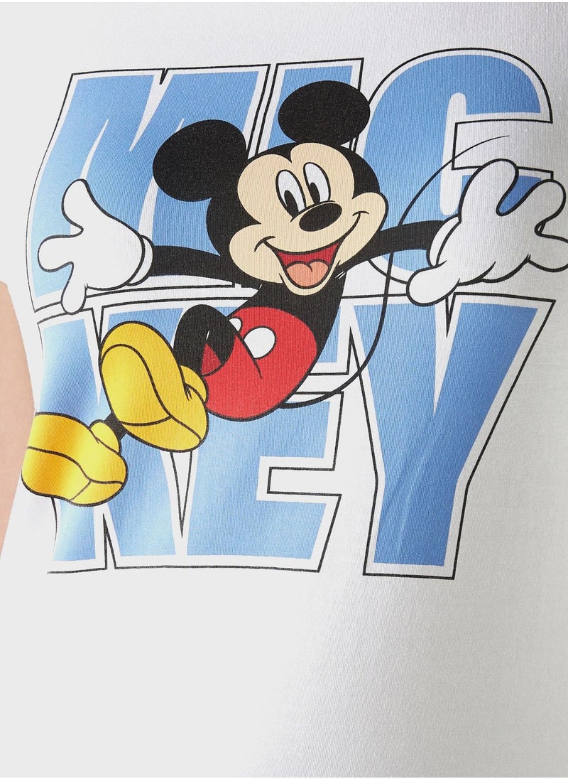 SP Characters - Mickey Mouse Print T-Shirt - Image 1