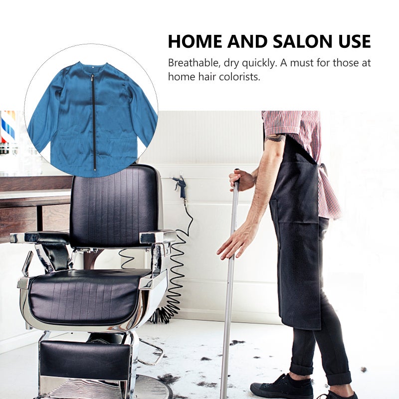 1pc Haircut Cape Barber Apron Hair Stylist Waterproof Zipper Smock for SPA Salon - Size XL - Image 5