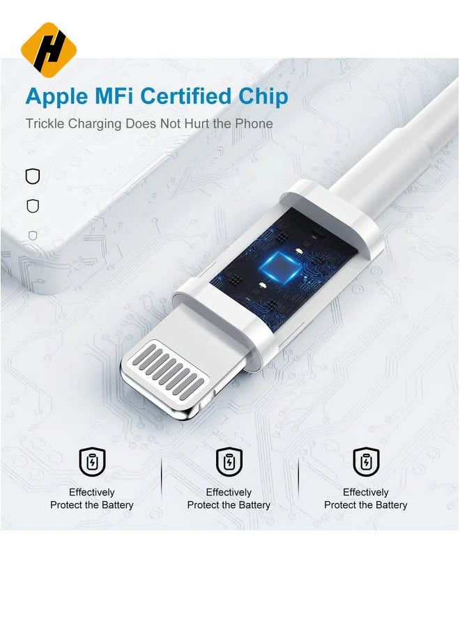 HuHa - iPhone Charger Fast Charging 6ft Cord【Apple MFi Certified】 USB C to Lightning Cable with 20W Fast Charger Block for iPhone 14 Pro Max/13 Plus/12 Mini/11/iPad Pro/Air(2-Pack) - Image 1