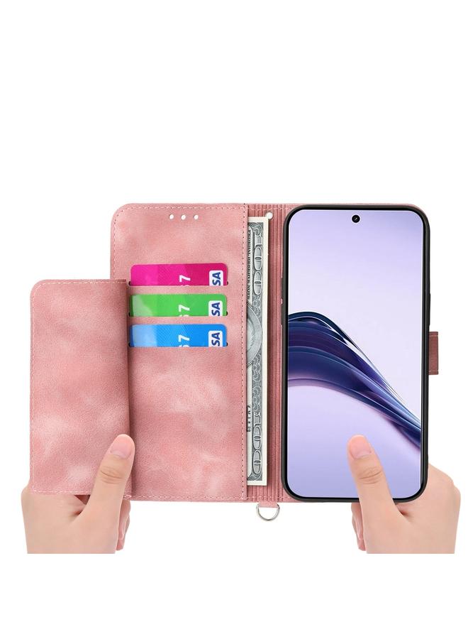 S-TOP Case For Realme 13 Pro / 13 Pro+ Global Skin-feel Flowers Embossed Wallet Leather Phone Case - Image 3