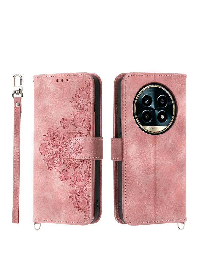 S-TOP Case For Realme 13 Pro / 13 Pro+ Global Skin-feel Flowers Embossed Wallet Leather Phone Case - Image 1
