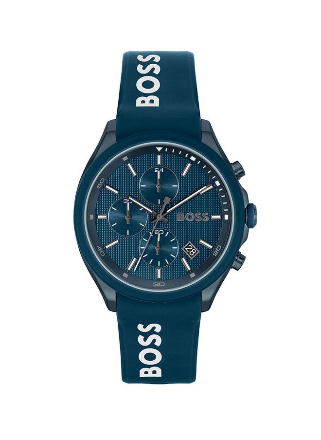 HUGO BOSS - Men Chronograph Round Shape Silicone Wrist Watch 44 mm - Image 1