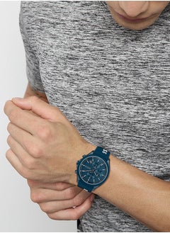 HUGO BOSS Men Chronograph Round Shape Silicone Wrist Watch 44 mm  - Image 4