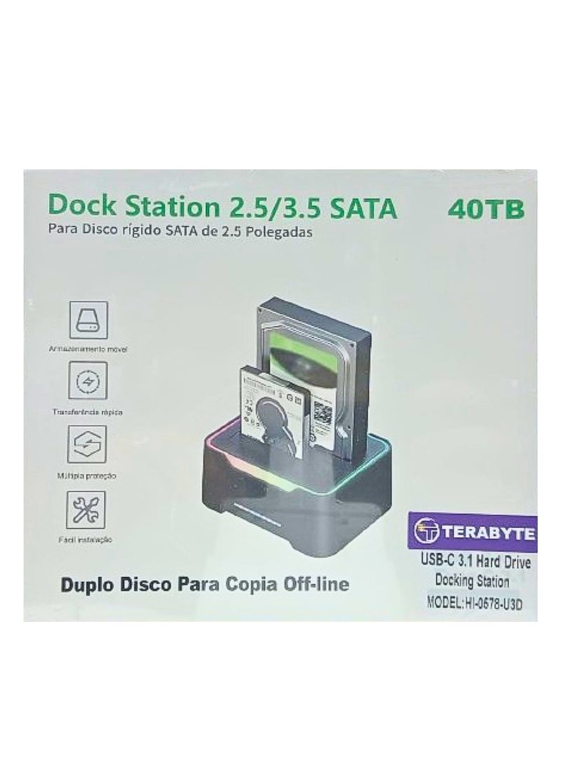 Terabyte Dock Station 2.5/3.5 Sata 40TB USB 3.1 Hard Drive - Image 2
