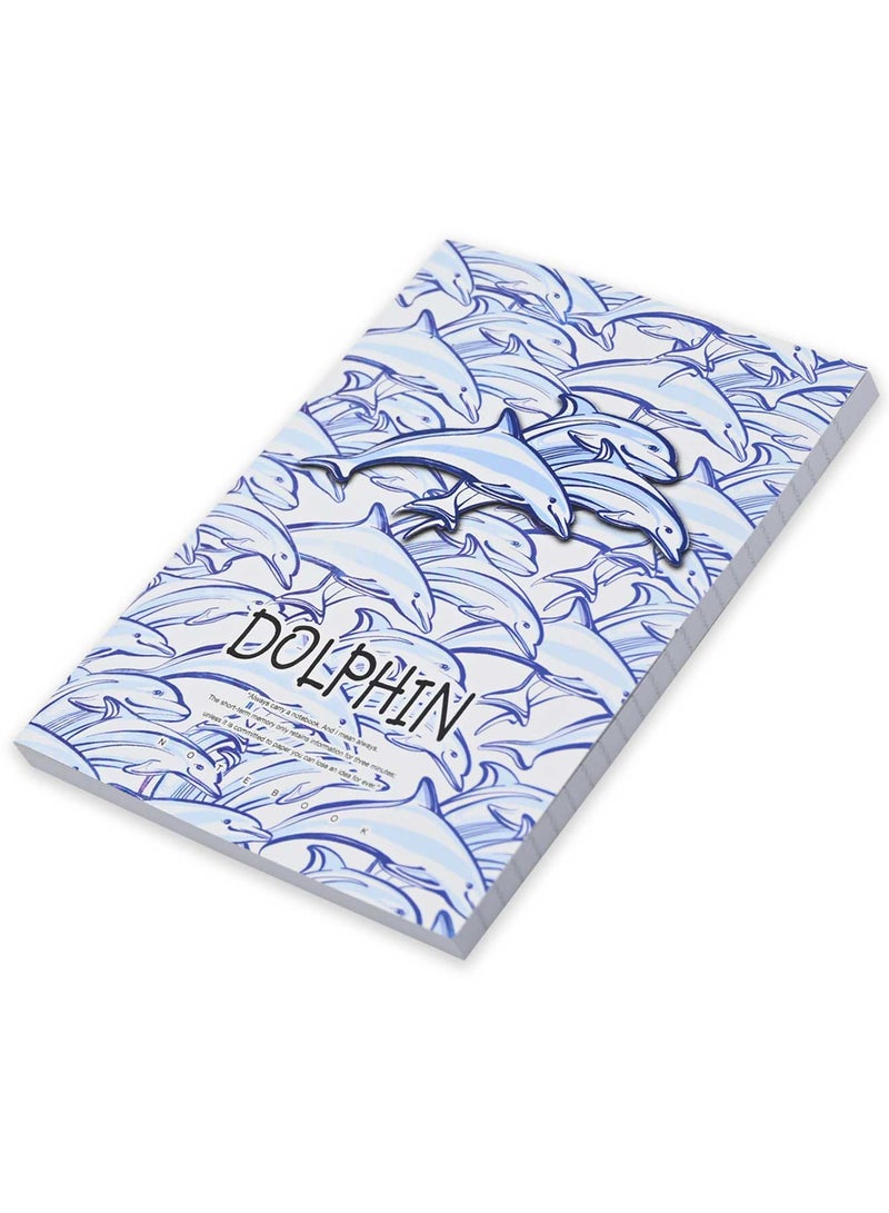 FIS Pack Of 5 Soft Cover Notebook, 96 Sheets A5 Dolphin Design 2 -FSNBSCA596-DOL2 - Image 1