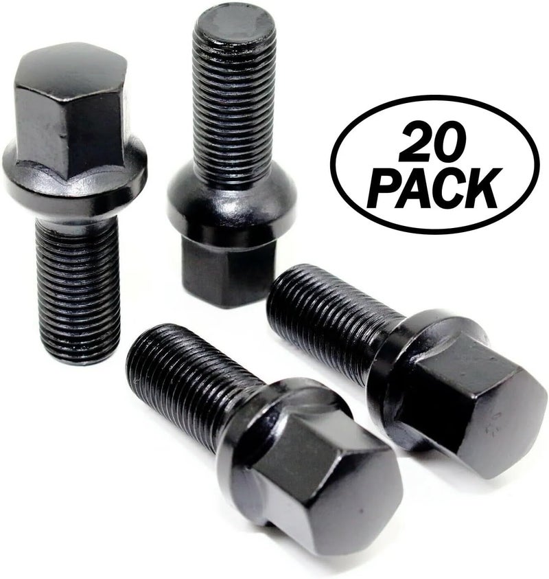 Veritek Performance Black Ball Seat Wheel Lug Bolts Set - Image 3