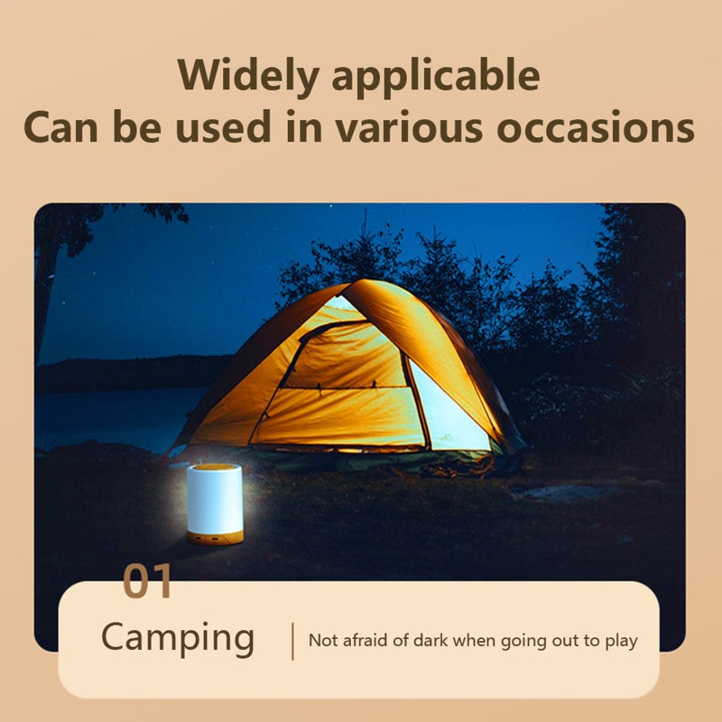 Bedside Table Lamp Touch Sensor Night Lights White & RGB Light Adjustable Timing Brightness Light Modes Table Lamp for Bedroom Breastfeeding Living Room Office - Image 2