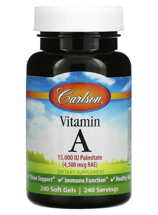 Vitamin A 4500 mcg RAE (15000 IU) 240 Soft Gels