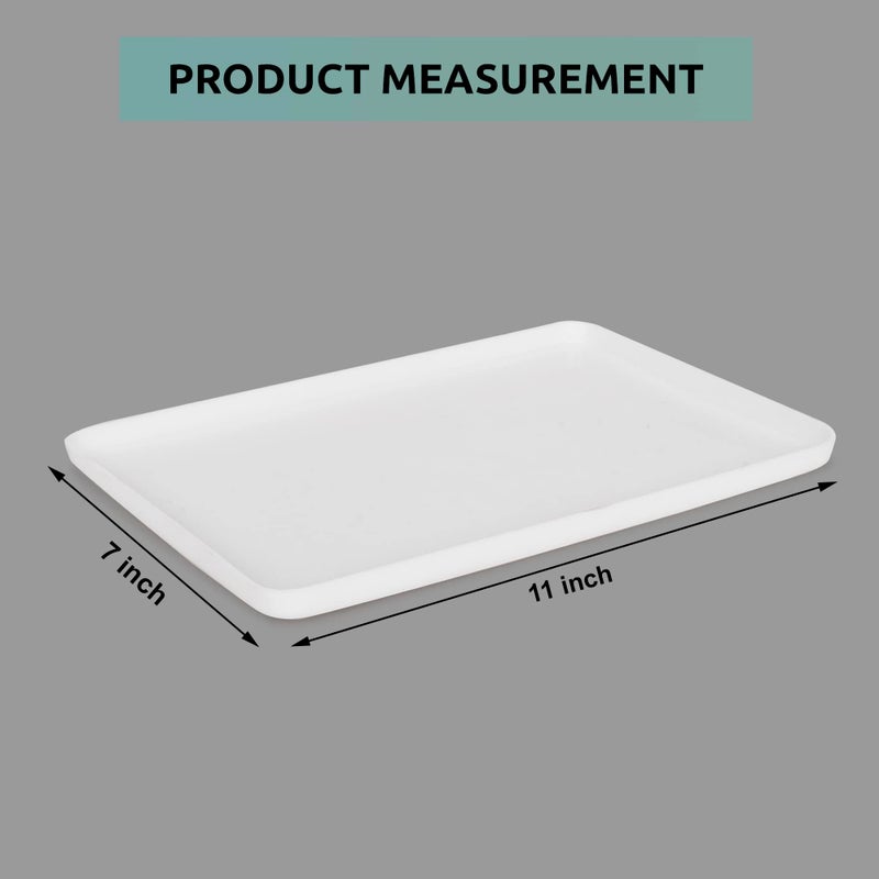InnMart صينية مستلزمات الحمام InnMart®، 7x11 بوصة (بيضاء) - Image 3