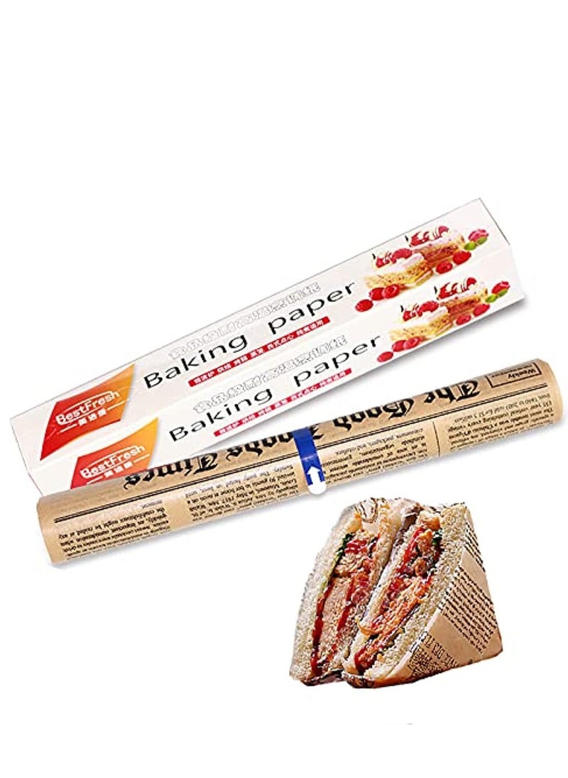 Generic Disposable vintage newspaper baking paper (Brown), 5 meters.  - Image 3