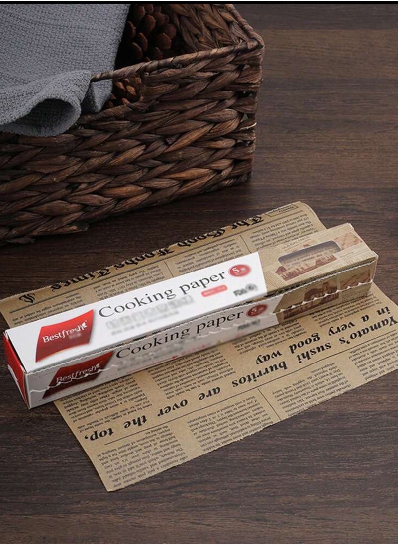 Generic Disposable vintage newspaper baking paper (Brown), 5 meters.  - Image 4