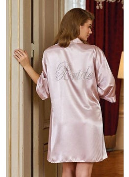 Nurteks 5300 Bride Satin Dressing Gown-Powder  - Image 2