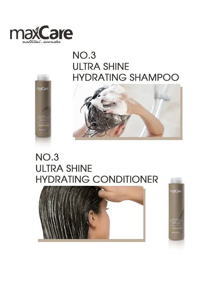 Maxcare Ultra Shine Hydrating Keratin Shampoo 500ml – Home Care for Smooth, Shiny & Frizz-Free Hair - Image 4