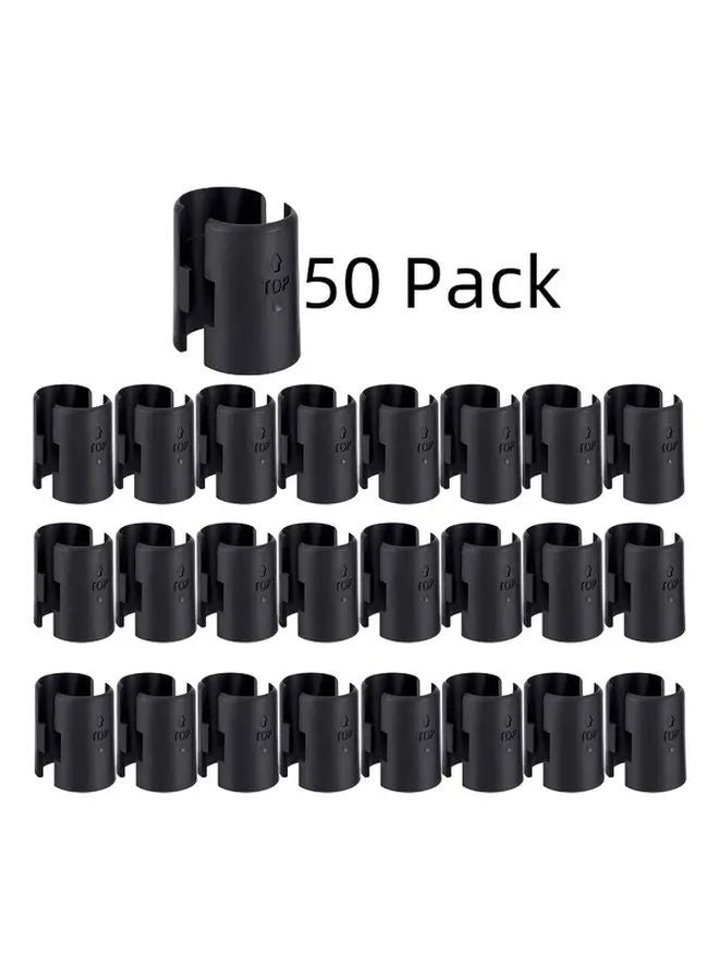 B 50 Pack 25 Pair Plastic Wire Shelving Shelf Lock Clips Replacement - Image 1