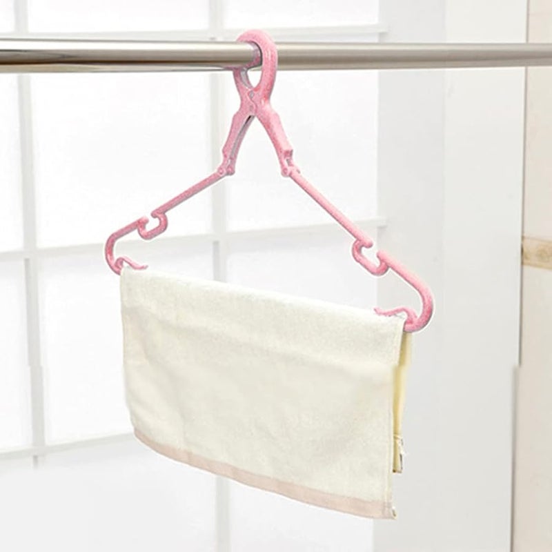 Foldable Plastic Hangers with Clips 5 Pack Windproof Anti Deformation Travel Coat Hangers - Image 5