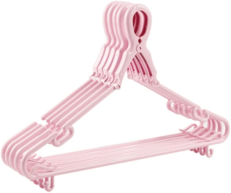 Foldable Plastic Hangers with Clips 5 Pack Windproof Anti Deformation Travel Coat Hangers - Image 1