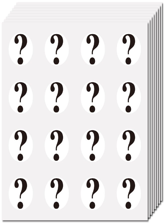 CREATCABIN 128Pcs Question Mark Stickers for Scrapbooking Plastic Decal Self-Adhesive Waterproof Sticker Round Bulk Symbol Stickers Perfect for Teachers Calendars Journals Water Bottles 2.5x2.5cm - Image 1