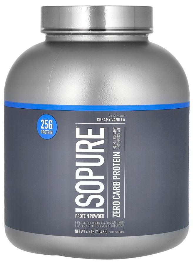 Isopure Zero Carb Protein Powder Creamy Vanilla 4.5 lb (2.04 kg)