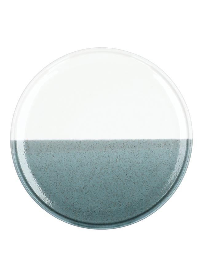 Easy Life Two-Toned Durable Round Dinner Plate Green and White 26cm R2860#DGRE - Image 1