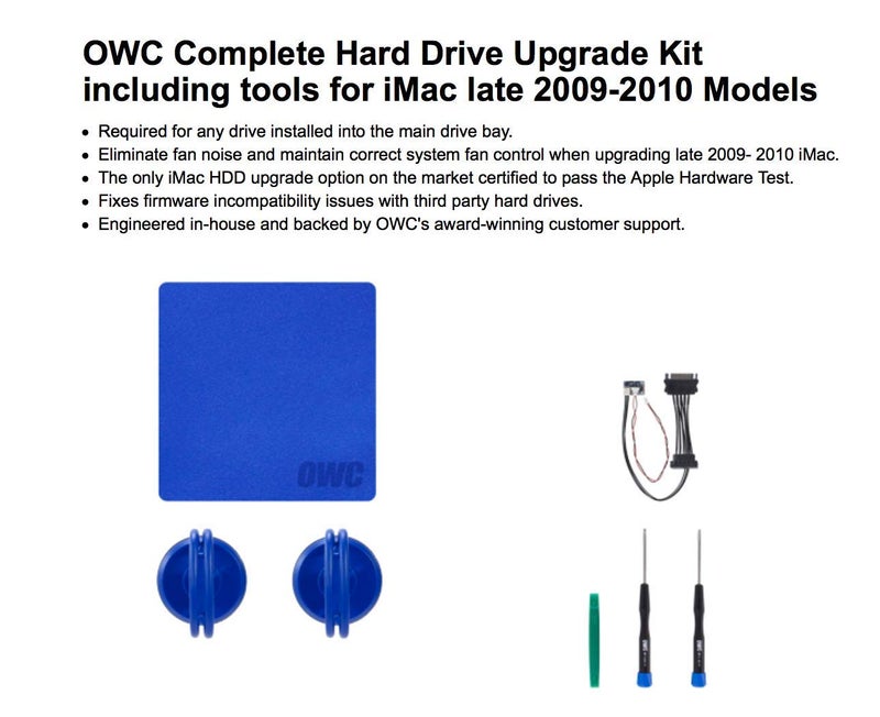 OWC in-Line Digital Thermal Sensor HDD Upgrade Cable and Install Tools for iMac 2009-2010, (OWCDIYIMACHDD09) - Image 4