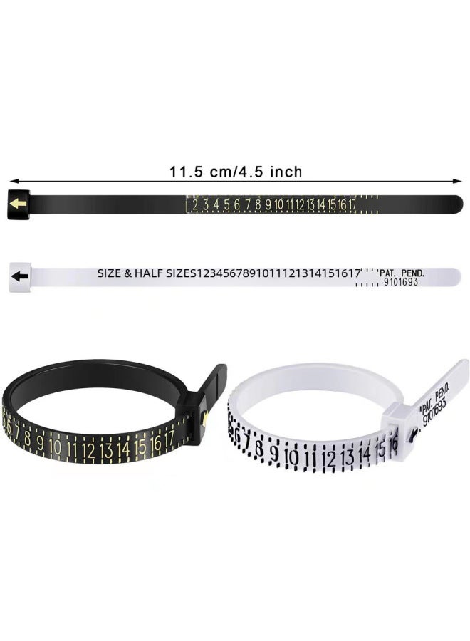 Ring Measuring Ring Measuring Tape Measurement Tool Finger Size Standard Soft Ruler Belt Style Plastic Large Small Size Tool-Model:Ring Strip Beauty Powder Logo  - Image 4