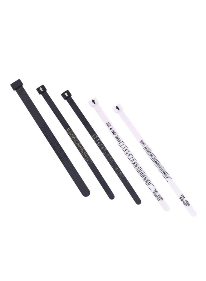Ring Measuring Ring Measuring Tape Measurement Tool Finger Size Standard Soft Ruler Belt Style Plastic Large Small Size Tool-Model:Ring Strip Beauty Powder Logo  - Image 5