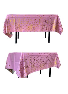 Party Gold dot gradient party dust and oil-proof disposable tablecloth birthday party dessert table sign-in table cloth( (Size: 137cm×274cm) 