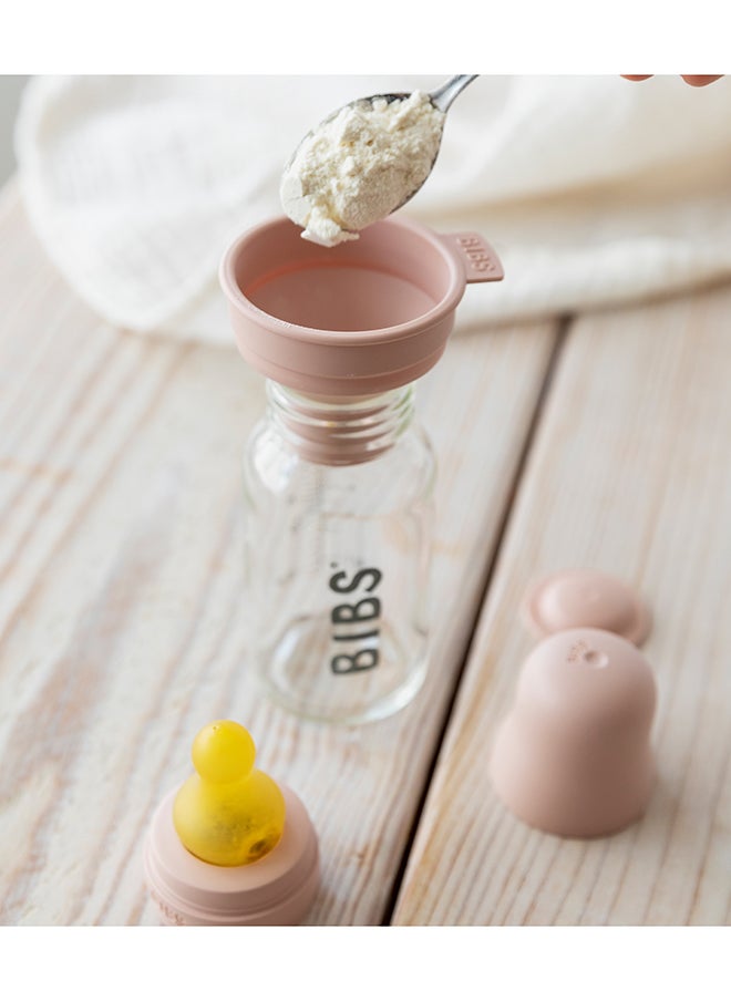 BIBS - Pack Of 1 Baby Bottle Round Nipple Latex 150 Ml Slow Flow, Blush, 0 Months + - Image 1