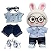 Oulores 17cm Doll Clothes 4pcs 17cm Doll Outfit 17cm Doll AccessoriesBoys and Girls Stylish Adorable Dolls Clothes AccessoriesGlassesClothePantsShoesStyleA - Image 3