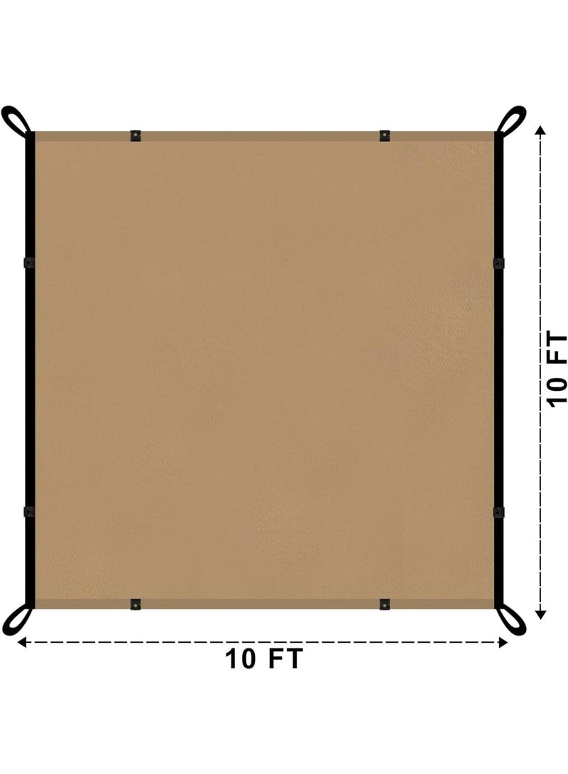 Shalimar Multipurpose Shade Net/Agro Net/Green Net – 75% Shade Coverage – beige Color – Size: 10 x 10 Feet – UV Stabilized, Durable, Weather-Resistant for Garden, Greenhouses, and Outdoor Use - Image 2