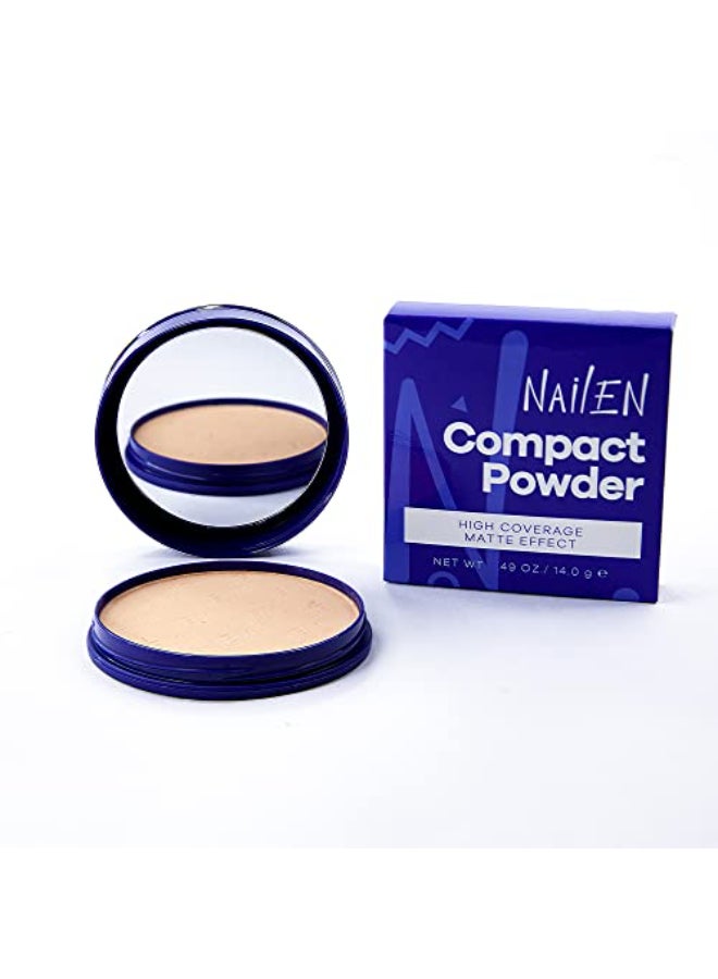 Nailen Compact Makeup Setting Powder Foundation with Matte Finish Shine Control Full Coverage Ideal for All Skin Types Poreless Smooth Face Look Tone 0 1 Count - Image 4