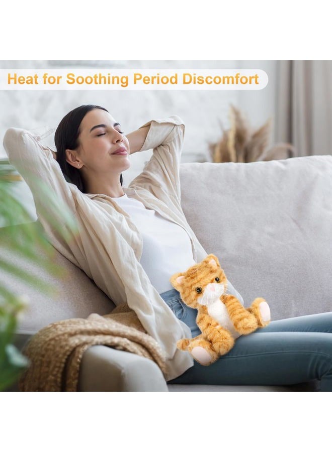SuzziPals Heatable & Coolable Orange Cat Stuffed Animal, Cat Heating Pad Microwavable for Soothing & Relaxation, Lavender Scented Orange Cat Plush Toy for Stress Relief, Stuffed Cat Toys for Kids - Image 5