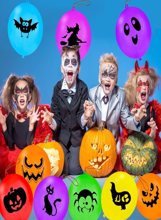 JOAOYO 36PCS Halloween Punch Balloons - 18in Colorful Latex Party Favor for Kids, Ghost Balloons, Trick or Treat Goodie Bag Fillers - Image 4