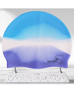 Dolphin Silicone Swimming Cap Waterproof For Kids & Adults - Multicolour  - Image 1