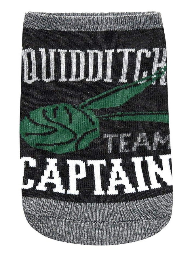 هاري بوتر جوارب قصيرة للكاحل من هاري بوتر، فريق سليذرين للكويتش، مقاسات من 4 إلى 10، عبوة من 5 جوارب - Image 4