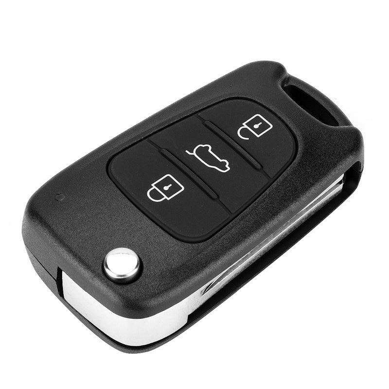 غلاف وحماية قفل سيارة مفاتيح مفلوب مع ثلاثة أزرار مناسب لـ HYUNDAI i20 i30 - Image 4