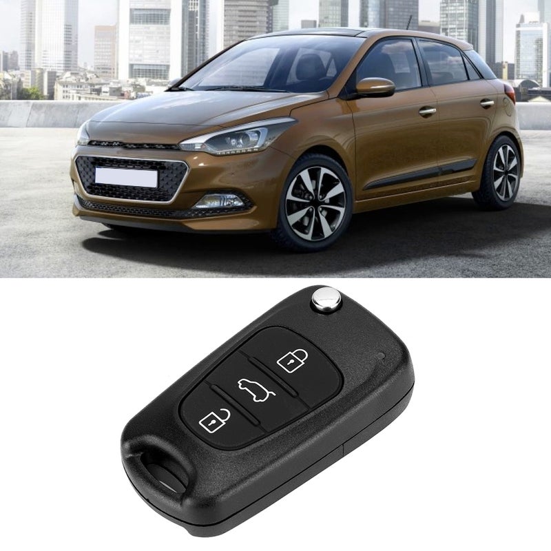 غلاف وحماية قفل سيارة مفاتيح مفلوب مع ثلاثة أزرار مناسب لـ HYUNDAI i20 i30 - Image 5