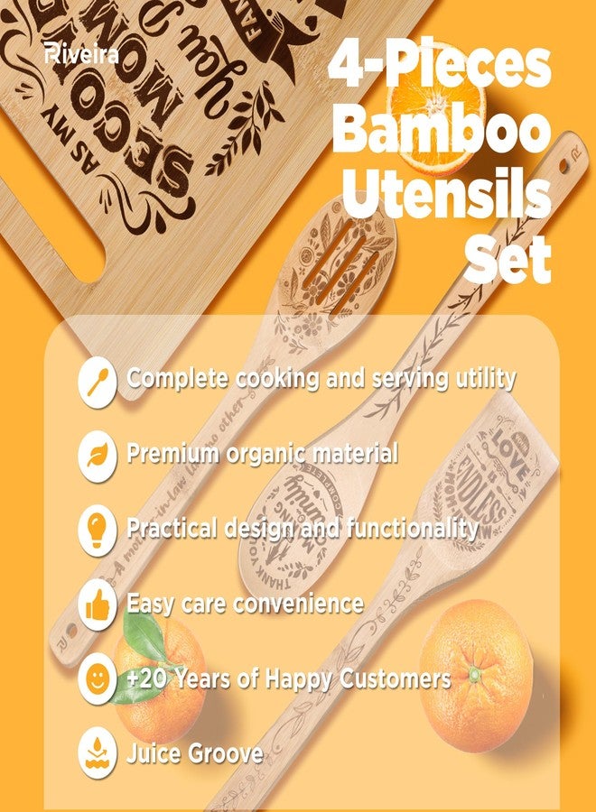 Riveira Gifts For Mother In Law – Cooking Spoons For Wooden Cooking as Gifts For Mom & Cutting Board for Birthday Gifts For Women – Complete Mother In law Gifts From Daughter In Law - Image 4