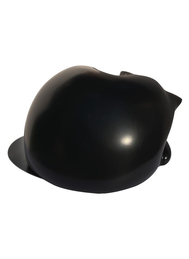 FUFYUKEY Cat Urn, Black Resin, Sleeping Kitty Pet Memorial Keepsake Funeral Urn for Cats Ashes, Up to 8kg, 7.87 x 7.87 x 3.15 inches - Image 4
