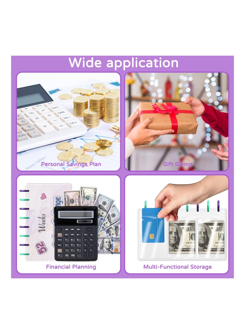 Money Saving Challenge Binder, 52 Week Money Saving Challenge Book, Envelopes Money Saving Challenge Budget Binder, Savings Challenges Binder, Budget Binder with Cash Envelopes, for Home, Office - Image 5