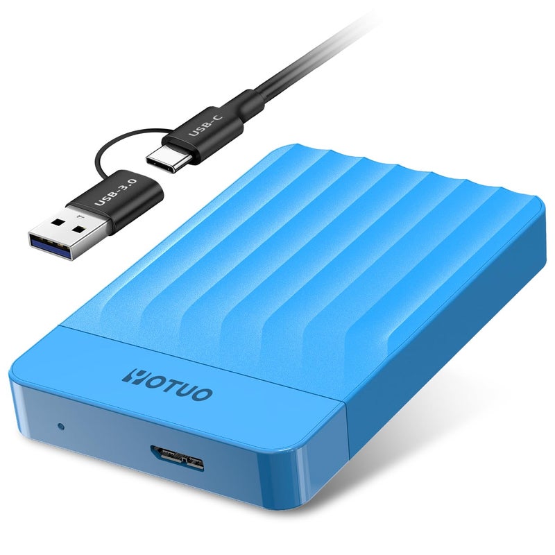 YOTUO Portable External Hard Drive Storage Expansion Mobile HDD USB 3.0 for PC, Mac, Desktop, Laptop, PS4, PS5, Xbox One X/S, Xbox 360, Xbox Series X/S, Office & Game (Blue, 1TB) - Image 1